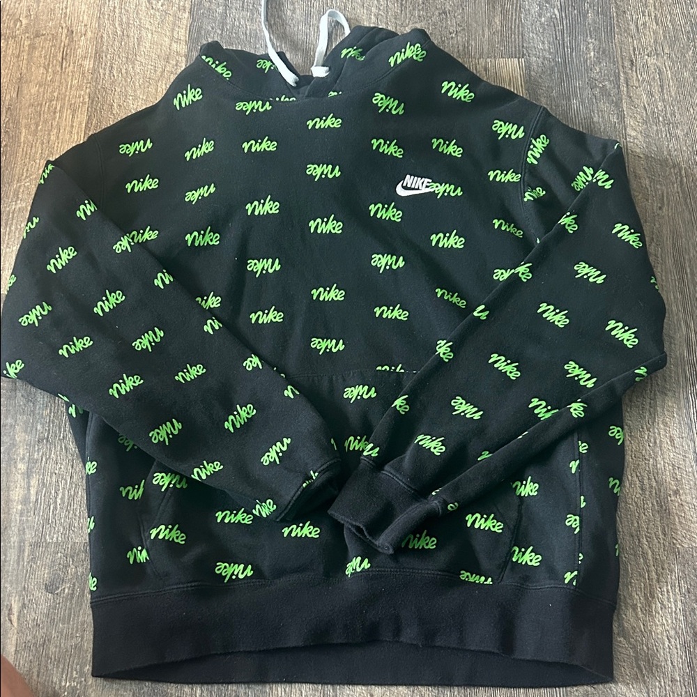 Nike Neon Green Black Logo Sweater